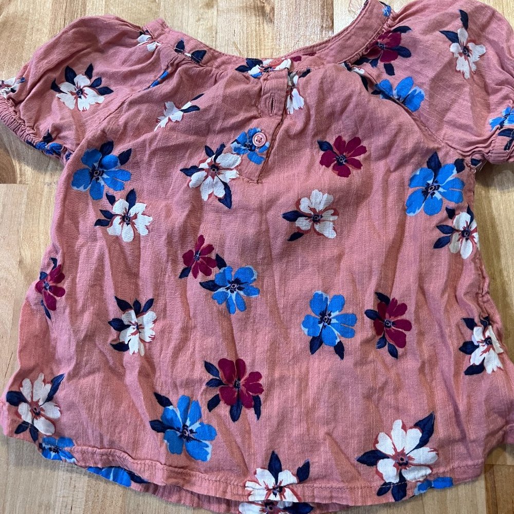 Toddler Floral Pink Shirt